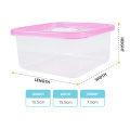 Different capacity square 3 compartment food container with lid